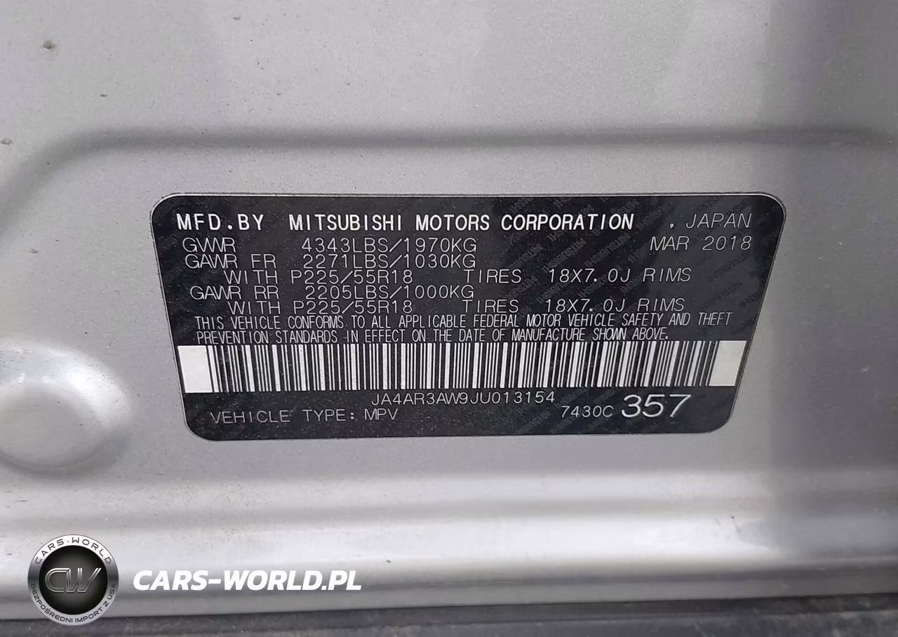 2018 Mitsubishi Outlander Sport 2.4 Se VIN:JA4AR3AW9JU013154 - 9