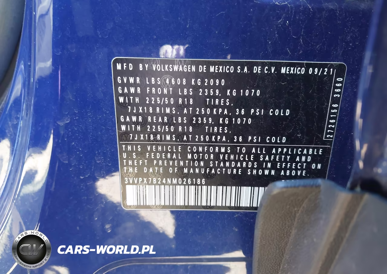 2022 Volkswagen Taos 1.5T Se VIN:3VVPX7B24NM026186 - 9