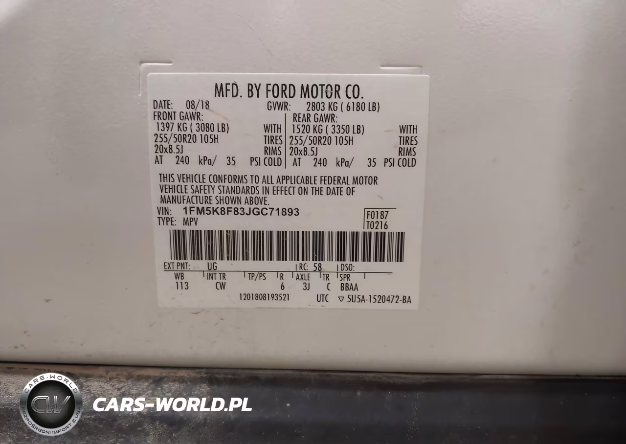 2018 Ford Explorer Limited VIN:1FM5K8F83JGC71893 - 9