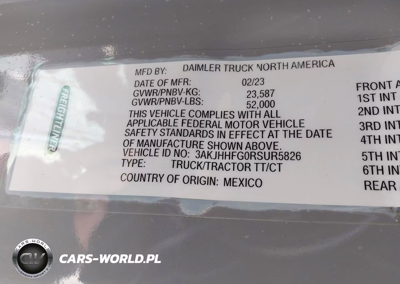 2024 Freightliner New Cascadia 126 VIN:3AKJHHFG0RSUR5826 - 8