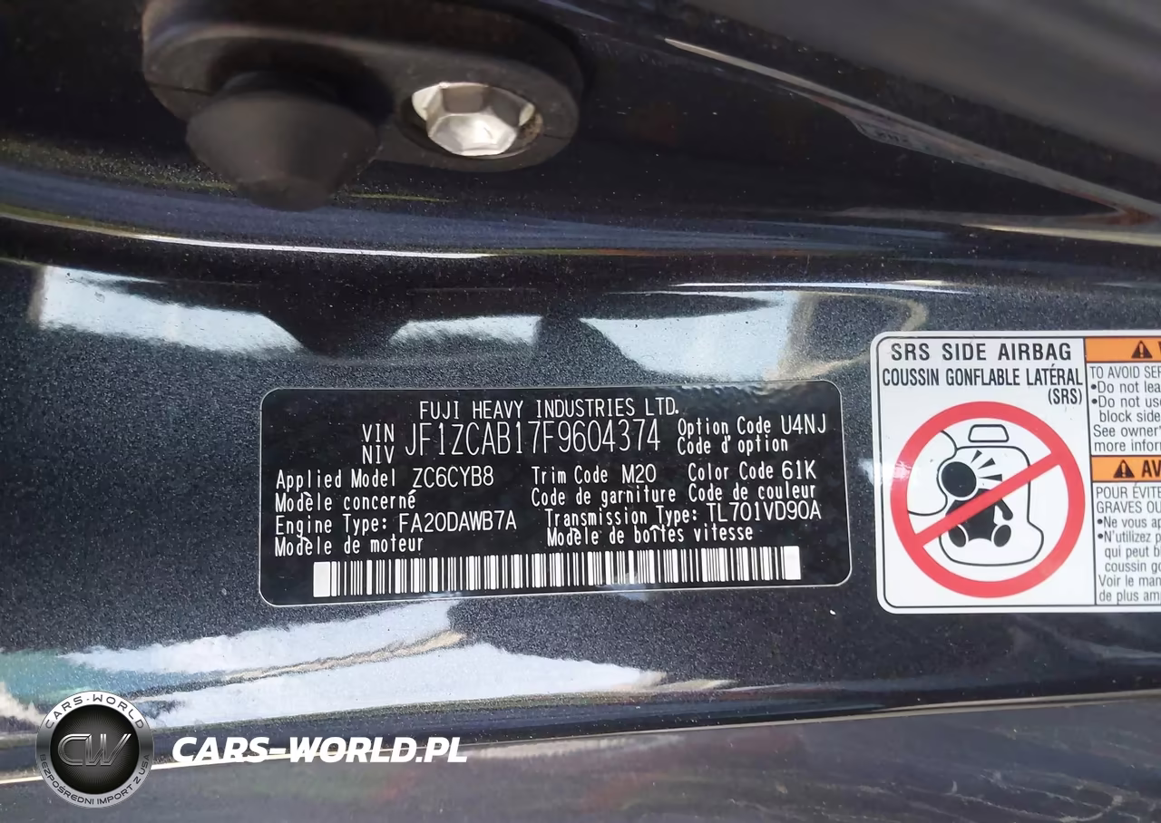2015 Subaru Brz Premium VIN:JF1ZCAB17F9604374 - 9
