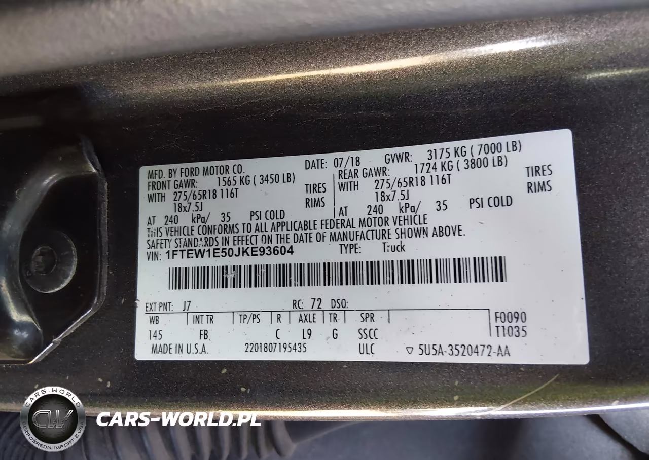 2018 Ford F-150 Xlt VIN:1FTEW1E50JKE93604 - 9