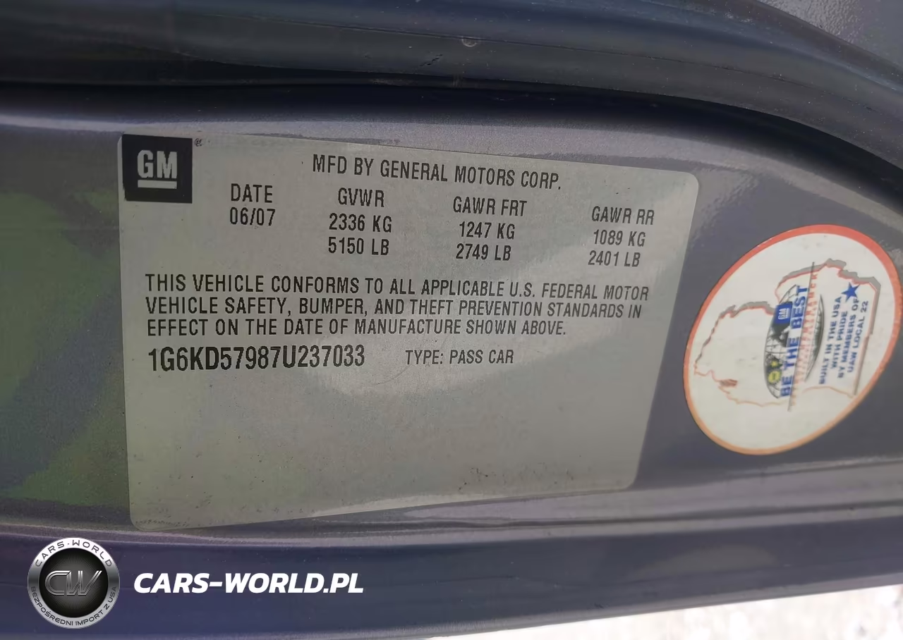 2007 Cadillac Dts VIN:1G6KD57987U237033 - 9