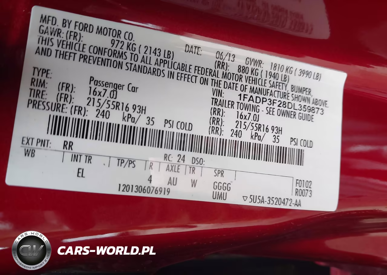 2013 Ford Focus Se VIN:1FADP3F28DL359873 - 9