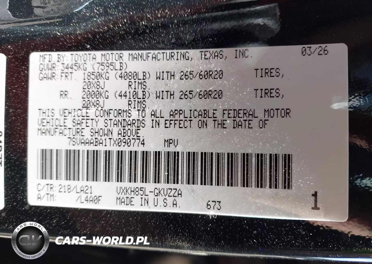 2026 Toyota Sequoia Platinum VIN:7SVAAABA1TX090774 - 9