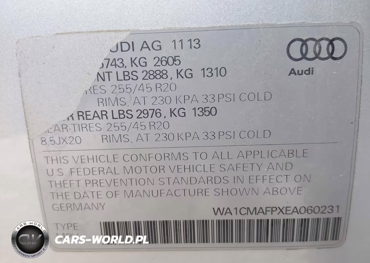2014 Audi Q5 3.0 Tdi Premium Plus VIN:WA1CMAFPXEA060231 - 9