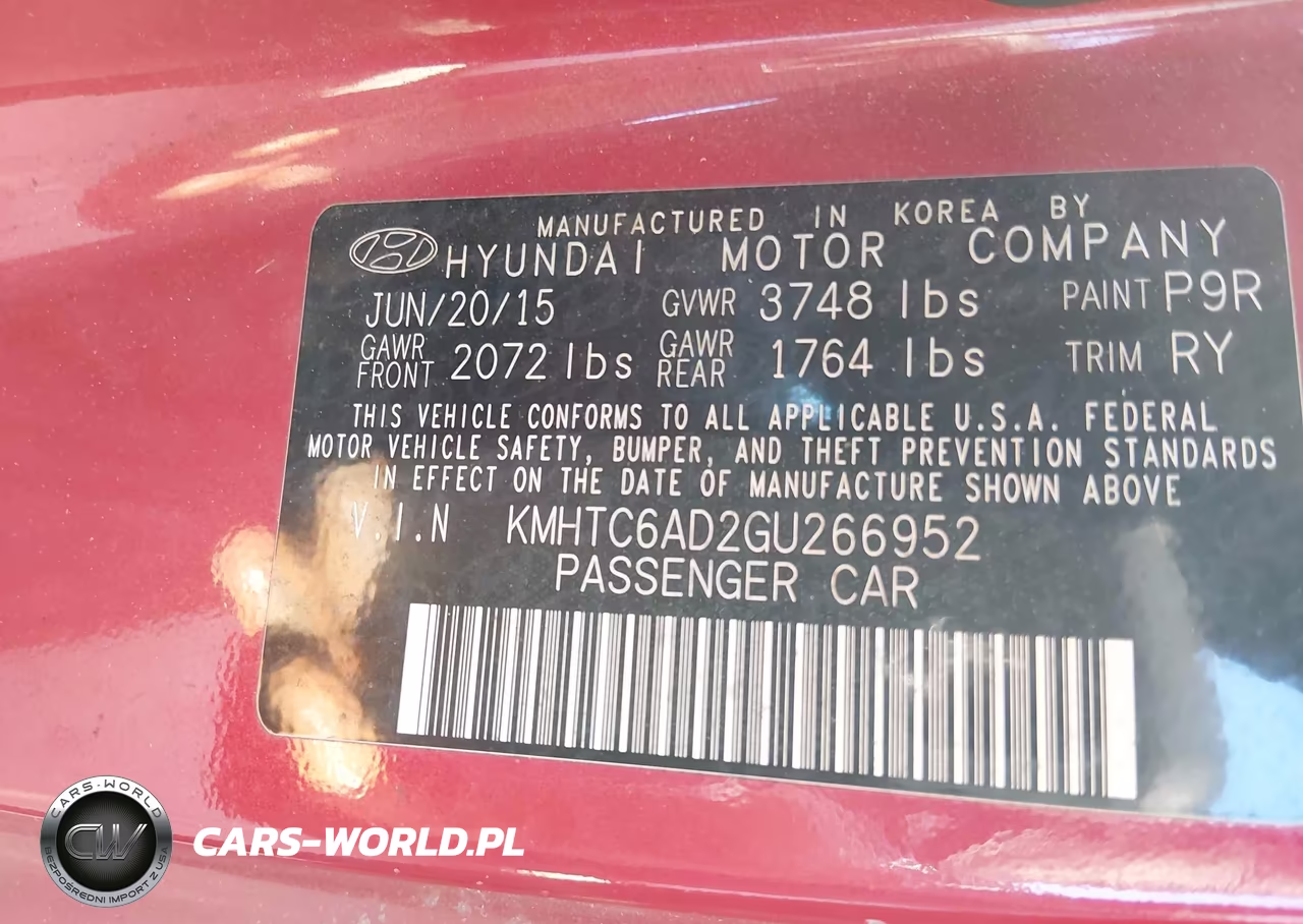 2016 Hyundai Veloster VIN:KMHTC6AD2GU266952 - 9