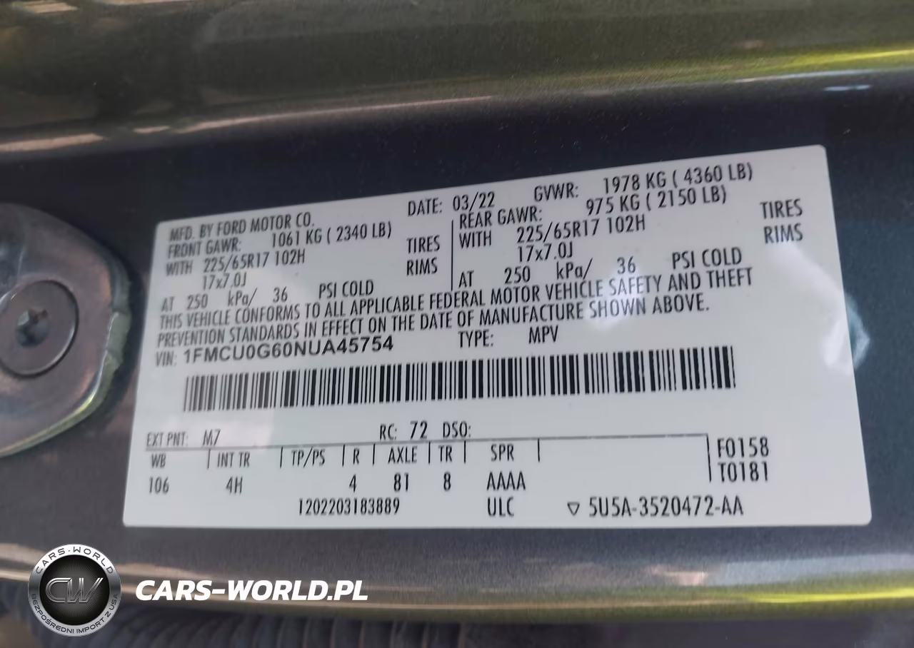 2022 Ford Escape Se VIN:1FMCU0G60NUA45754 - 9