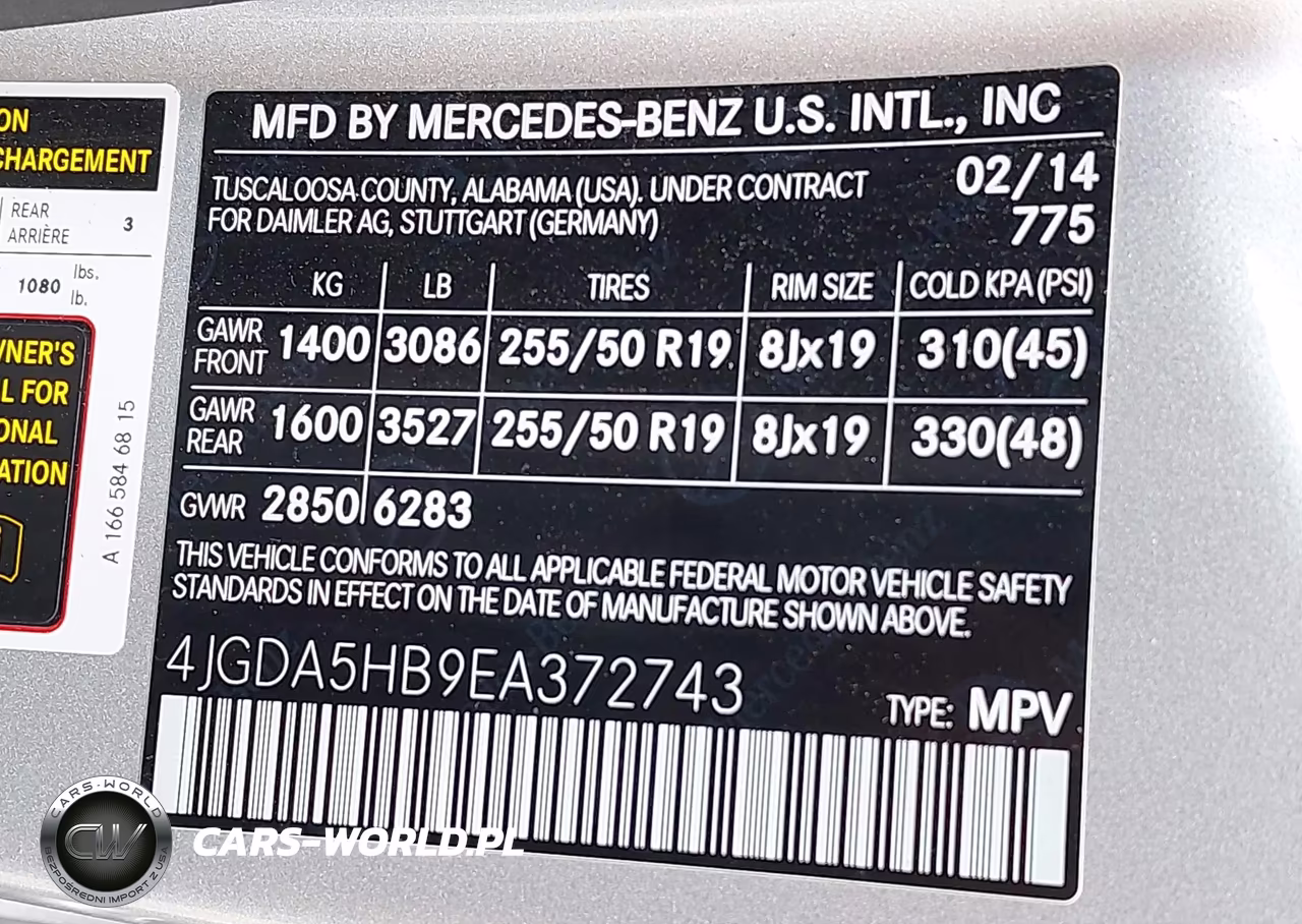 2014 Mercedes-Benz Ml 350 4Matic VIN:4JGDA5HB9EA372743 - 9