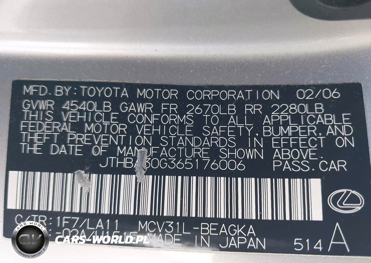 2006 Lexus Es 330 VIN:JTHBA30G365176006 - 9