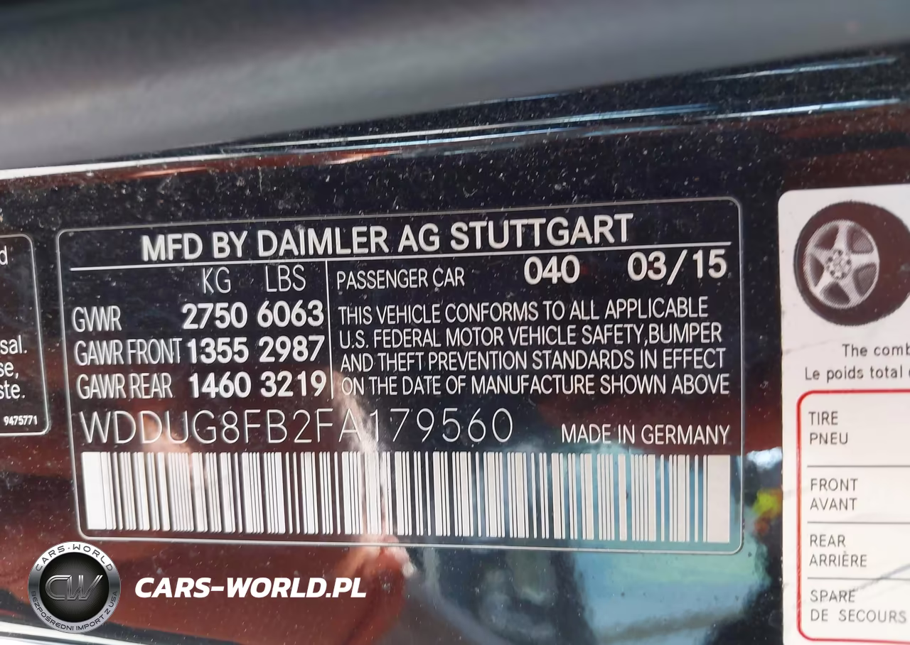 2015 Mercedes-Benz S 550 4Matic VIN:WDDUG8FB2FA179560 - 9
