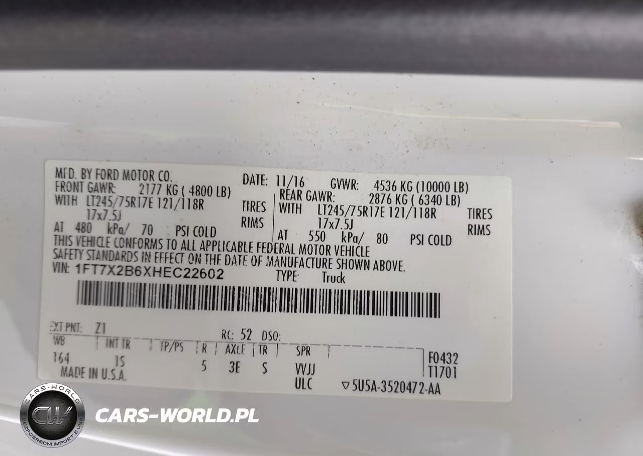 2017 Ford F-250 Xl VIN:1FT7X2B6XHEC22602 - 9