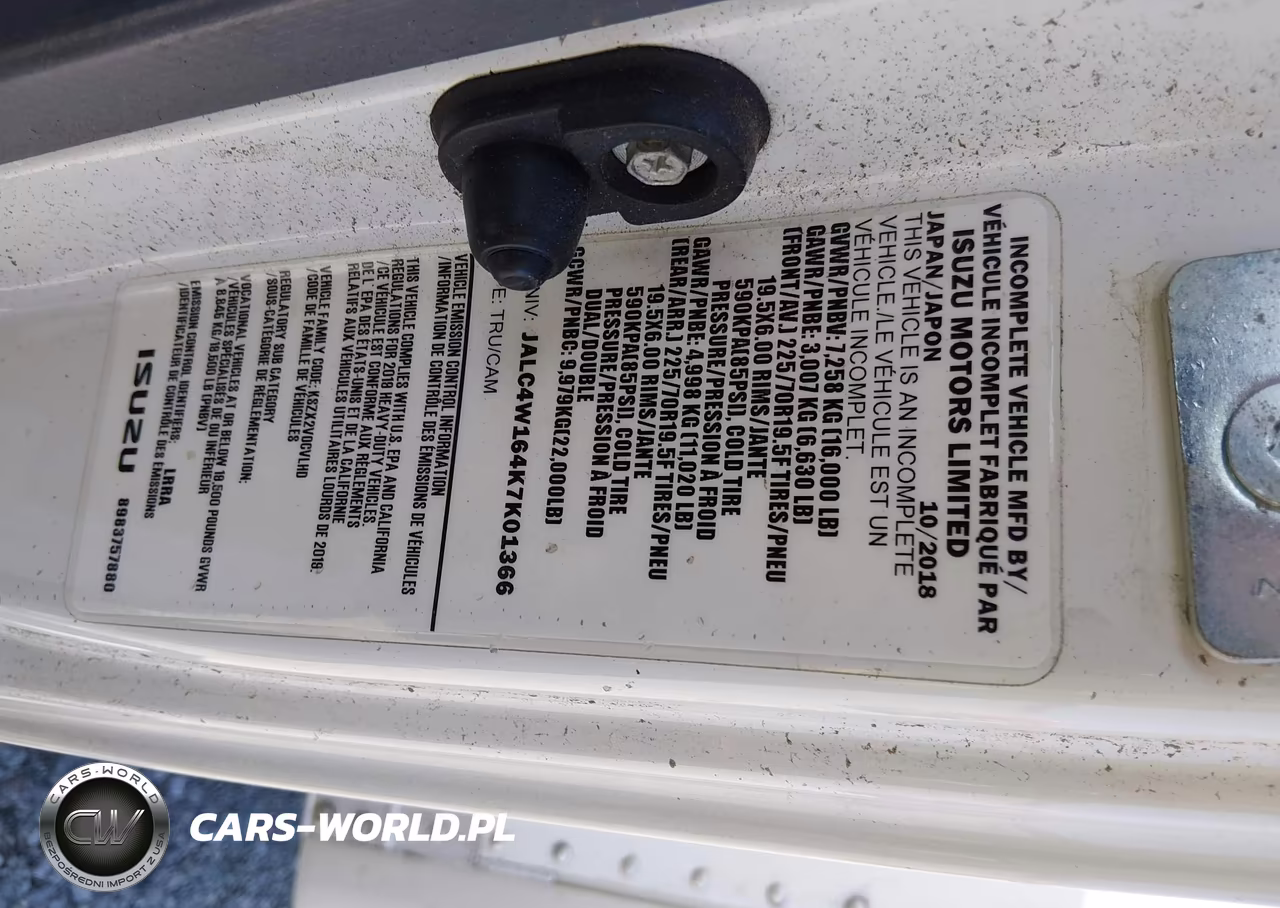 2019 Isuzu Npr Xd VIN:JALC4W164K7K01366 - 8