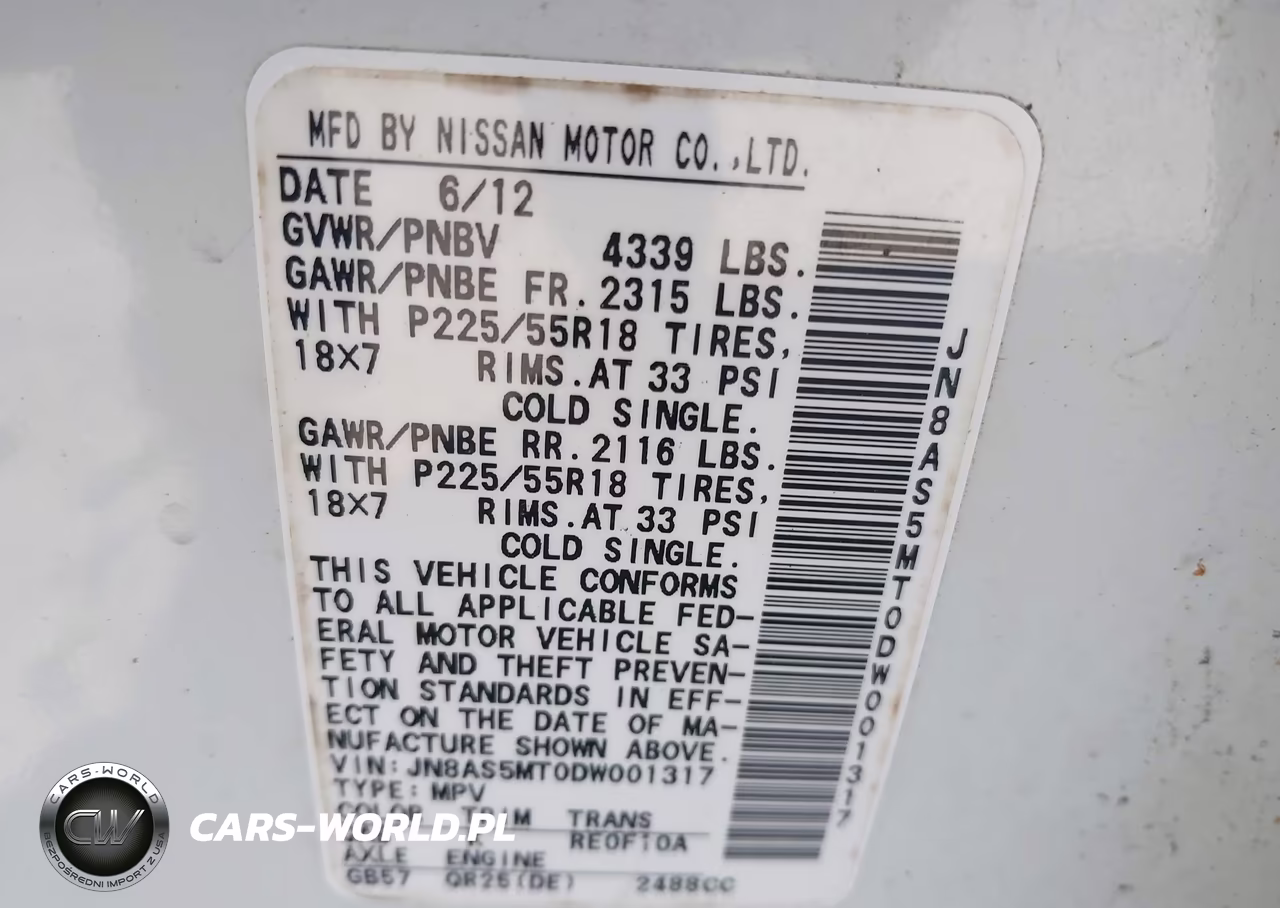2013 Nissan Rogue Sv W-Sl Pkg VIN:JN8AS5MT0DW001317 - 9
