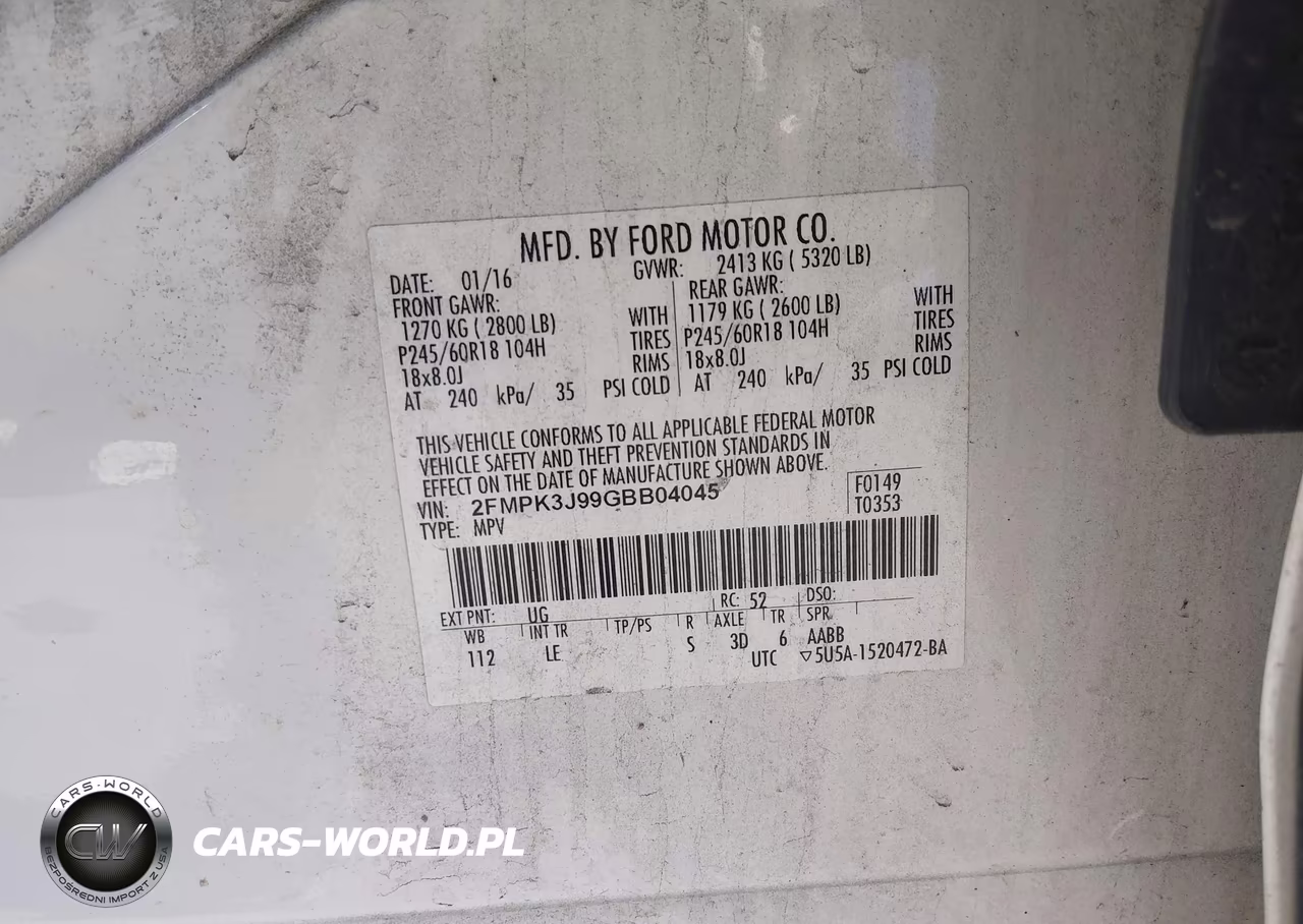 2016 Ford Edge Sel VIN:2FMPK3J99GBB04045 - 9