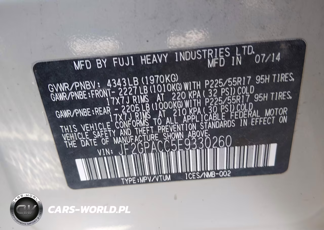 2014 Subaru Xv Crosstrek 2.0I Premium VIN:JF2GPACC5E9330260 - 9