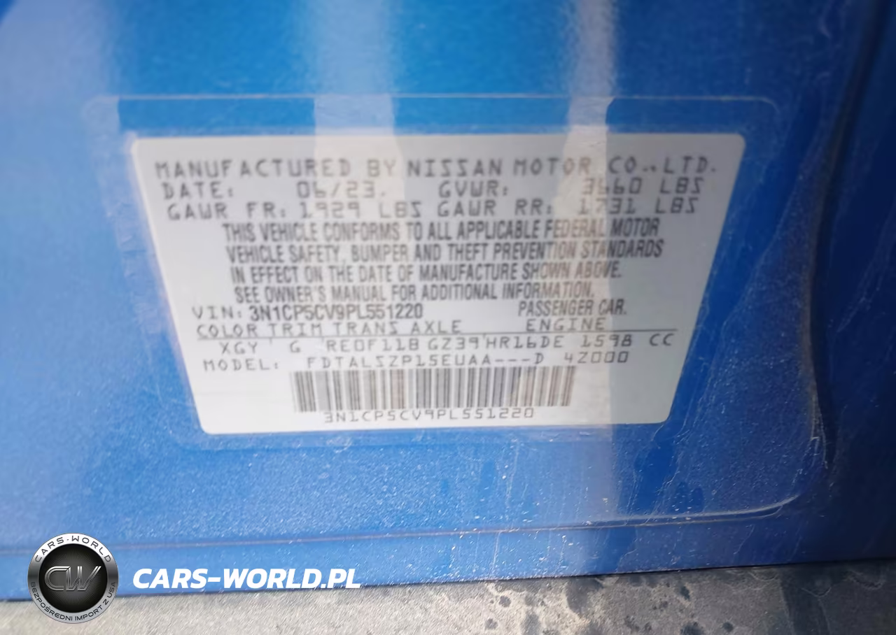 2023 Nissan Kicks Sv Xtronic Cvt VIN:3N1CP5CV9PL551220 - 9