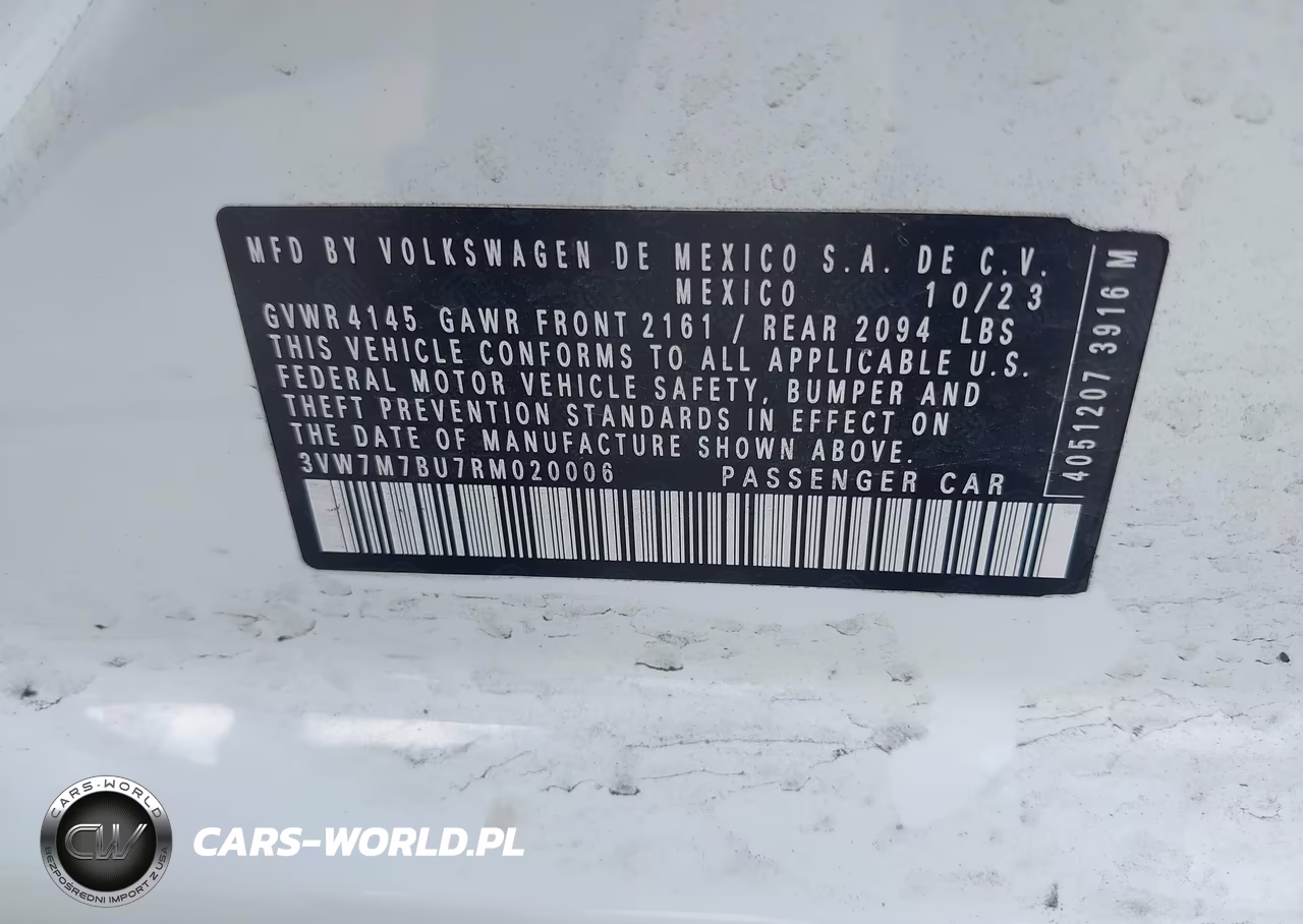 2024 Volkswagen Jetta 1.5T Se VIN:3VW7M7BU7RM020006 - 9