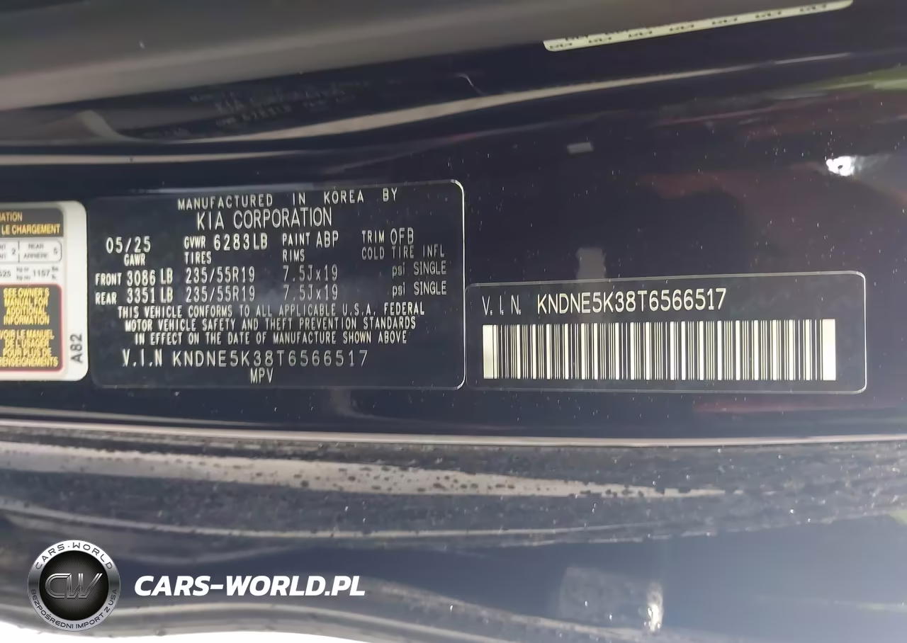 2026 Kia Carnival Mpv Sx Prestige VIN:KNDNE5K38T6566517 - 9