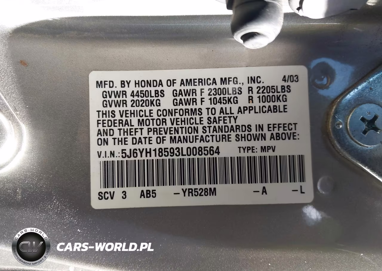 2003 Honda Element Ex VIN:5J6YH18593L008564 - 9