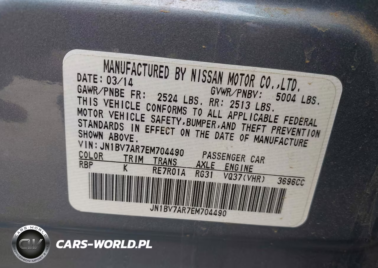 2014 Infiniti Q50 Sport VIN:JN1BV7AR7EM704490 - 9