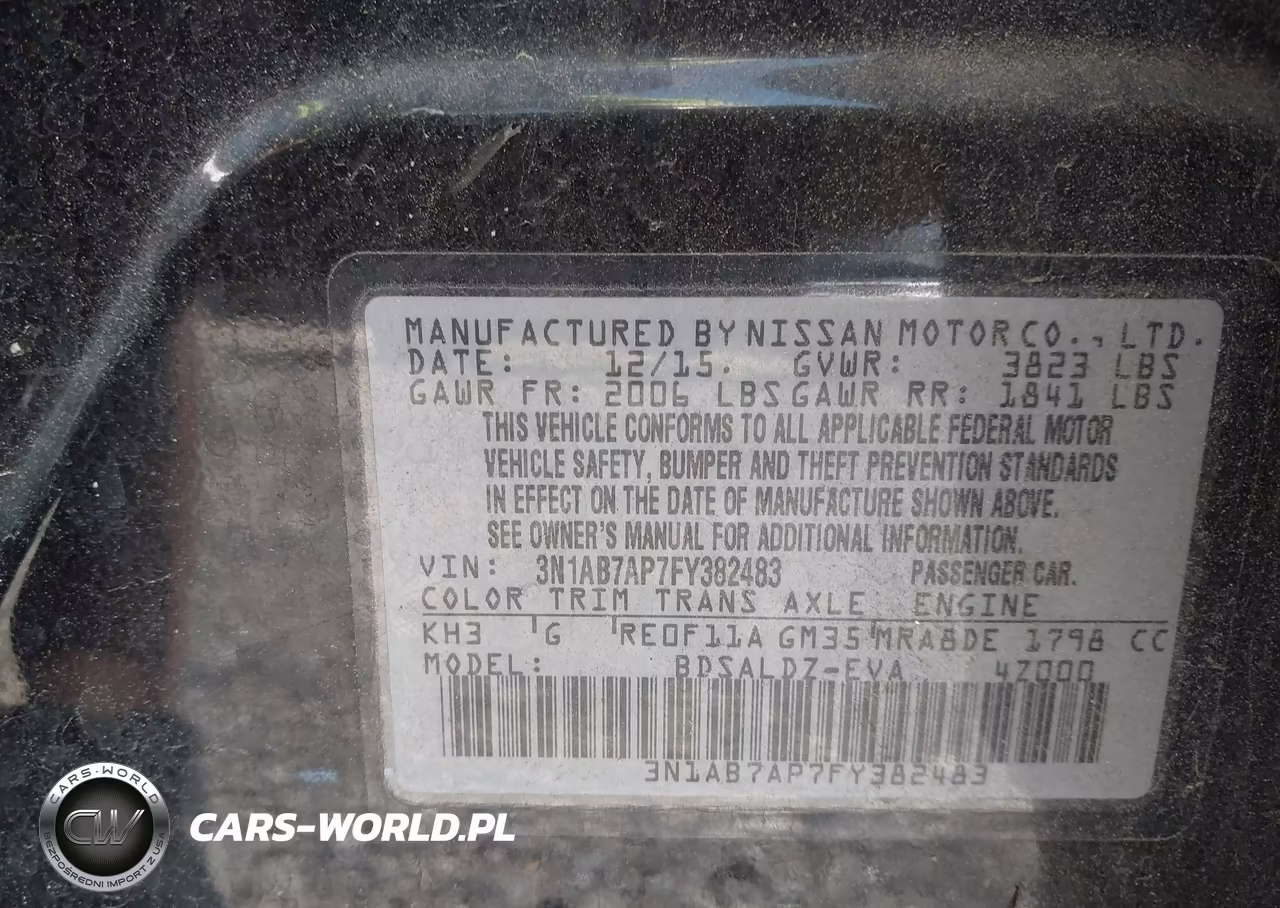 2015 Nissan Sentra Sv VIN:3N1AB7AP7FY382483 - 9