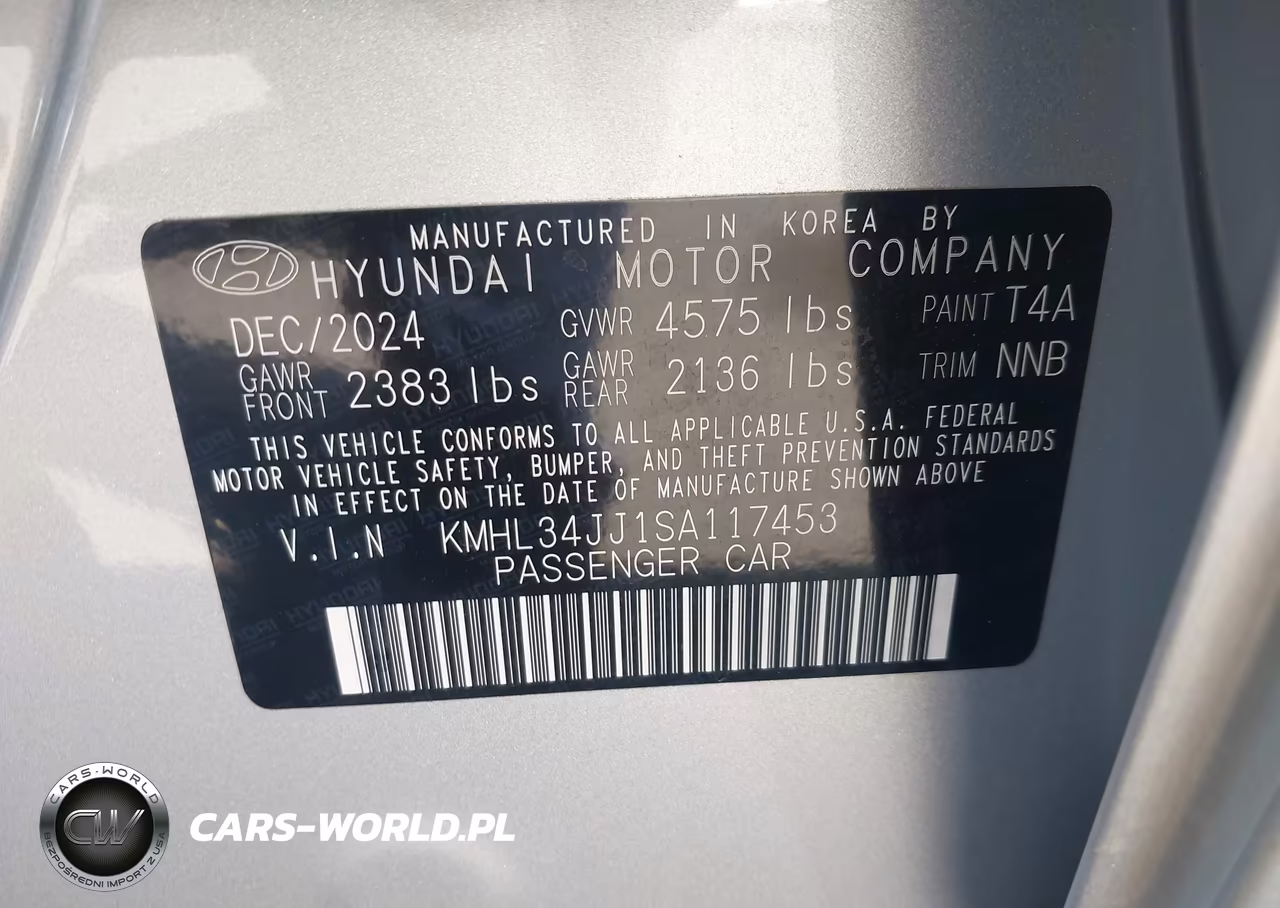 2025 Hyundai Sonata Hybrid Sel VIN:KMHL34JJ1SA117453 - 9