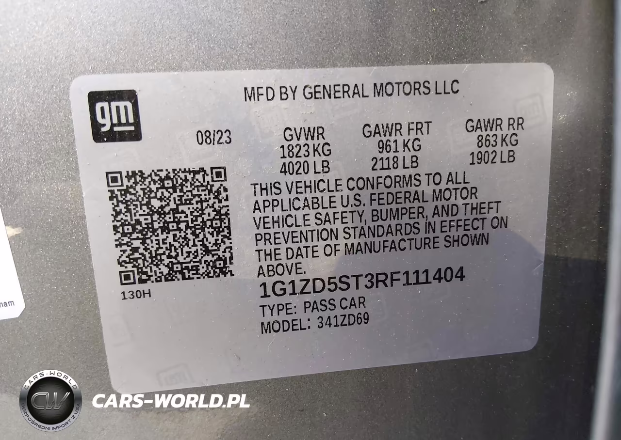 2024 Chevrolet Malibu Fwd 1Lt VIN:1G1ZD5ST3RF111404 - 9