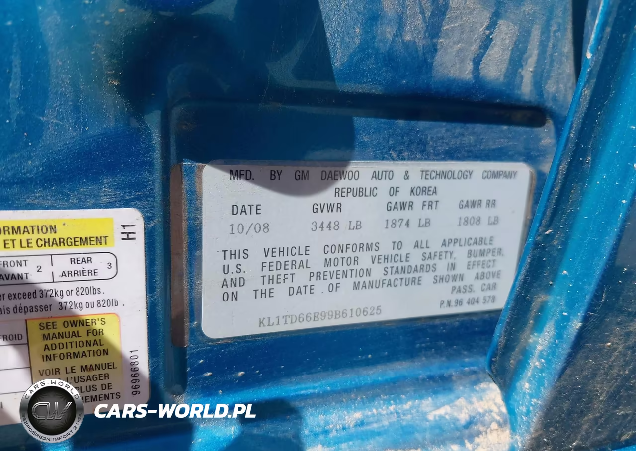 2009 Chevrolet Aveo Lt VIN:KL1TD66E99B610625 - 9
