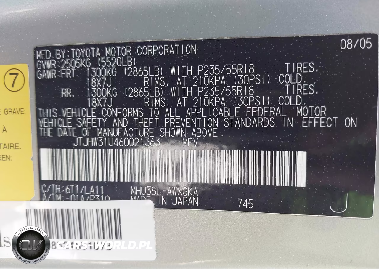 2006 Lexus Rx 400H VIN:JTJHW31U460021363 - 9