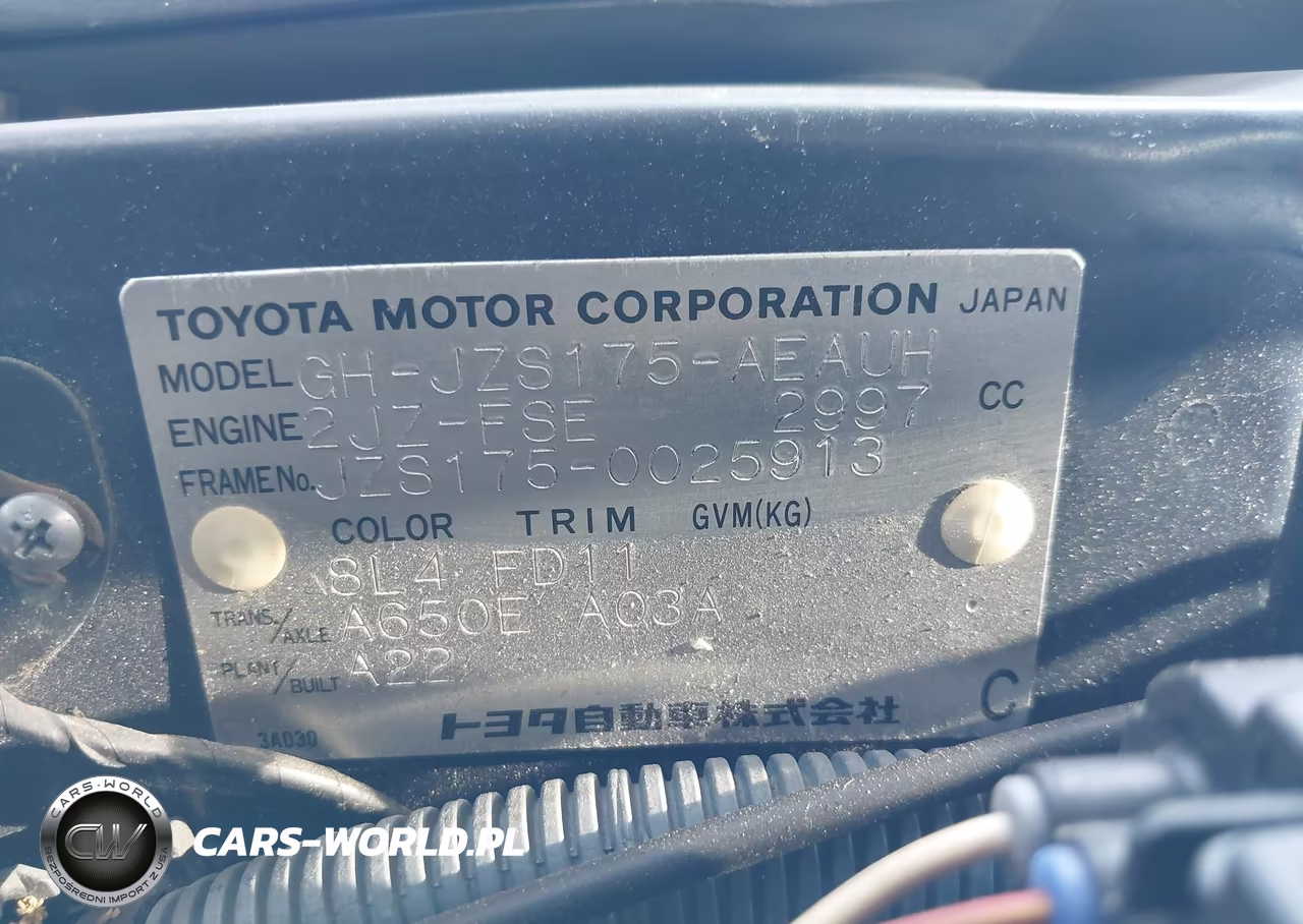 2000 Toyota Royal Crown Saloon VIN:0000JZS1750025913 - 9