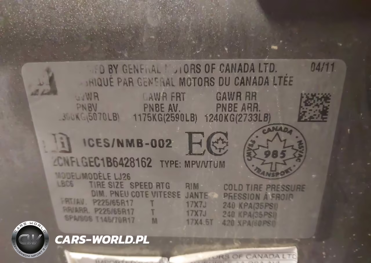 2011 Chevrolet Equinox Ltz VIN:2CNFLGEC1B6428162 - 9