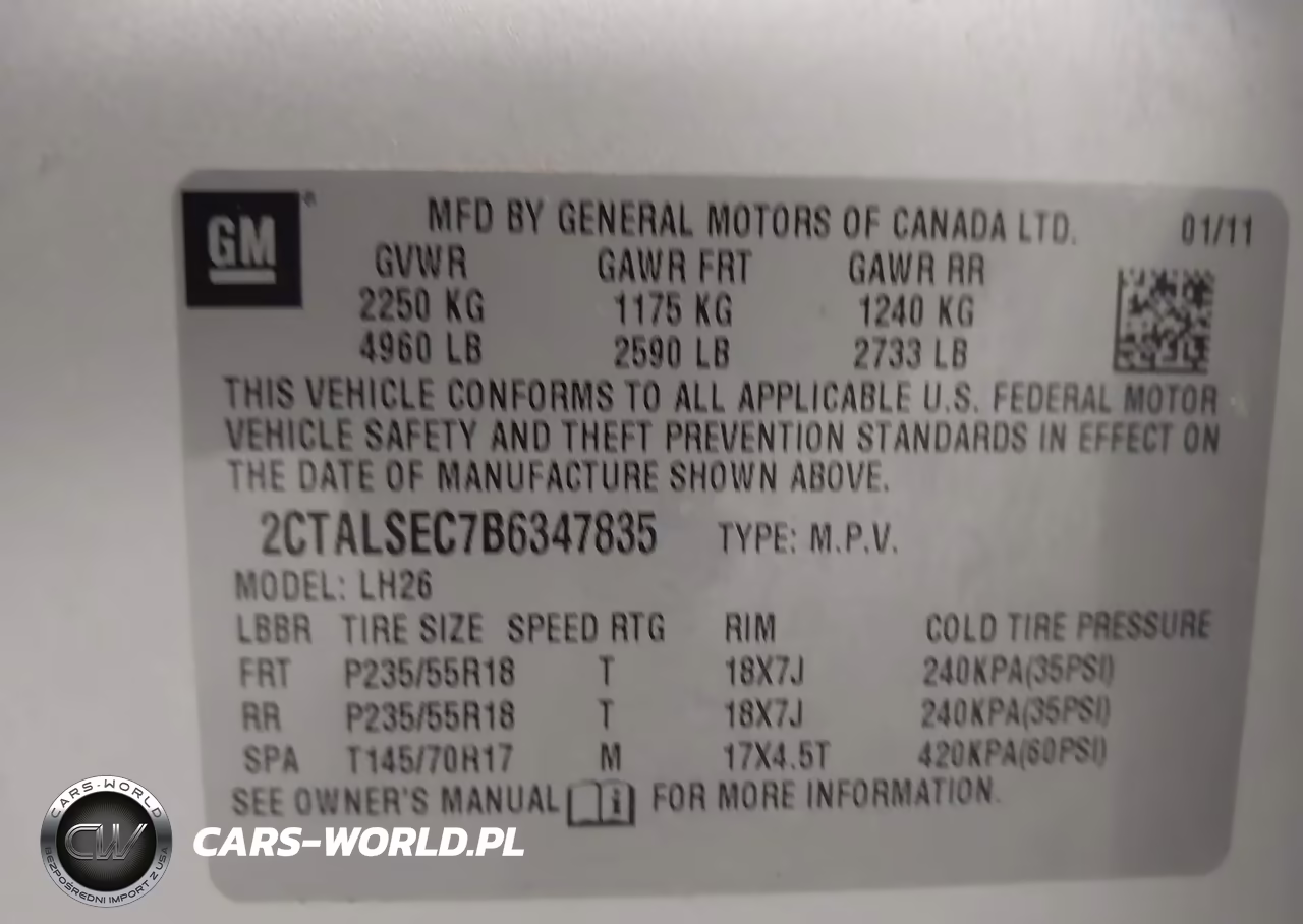 2011 GMC Terrain Sle-2 VIN:2CTALSEC7B6347835 - 9