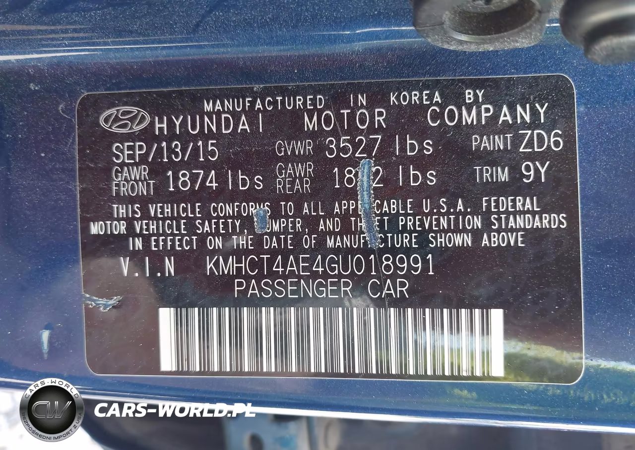 2016 Hyundai Accent Se VIN:KMHCT4AE4GU018991 - 9