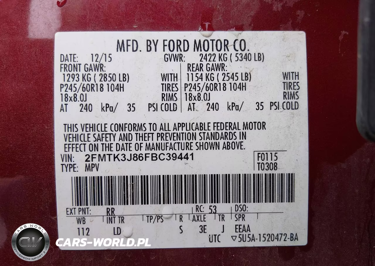2015 Ford Edge Sel VIN:2FMTK3J86FBC39441 - 9