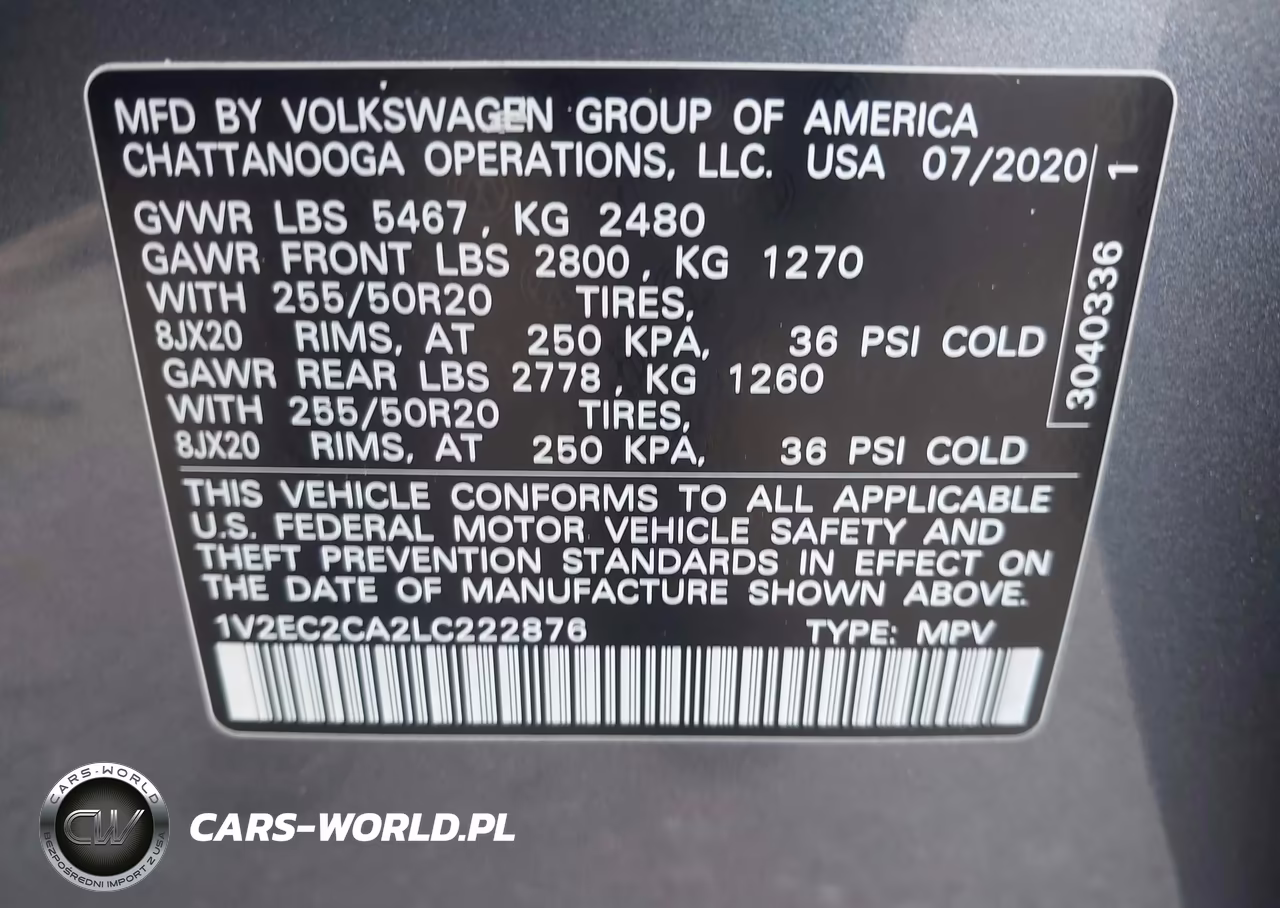 2020 Volkswagen Atlas Cross Sport 2.0T Sel-2.0T Sel R-Line VIN:1V2EC2CA2LC222876 - 9