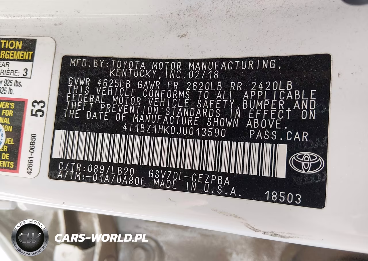 2018 Toyota Camry Xse V6 VIN:4T1BZ1HK0JU013590 - 9