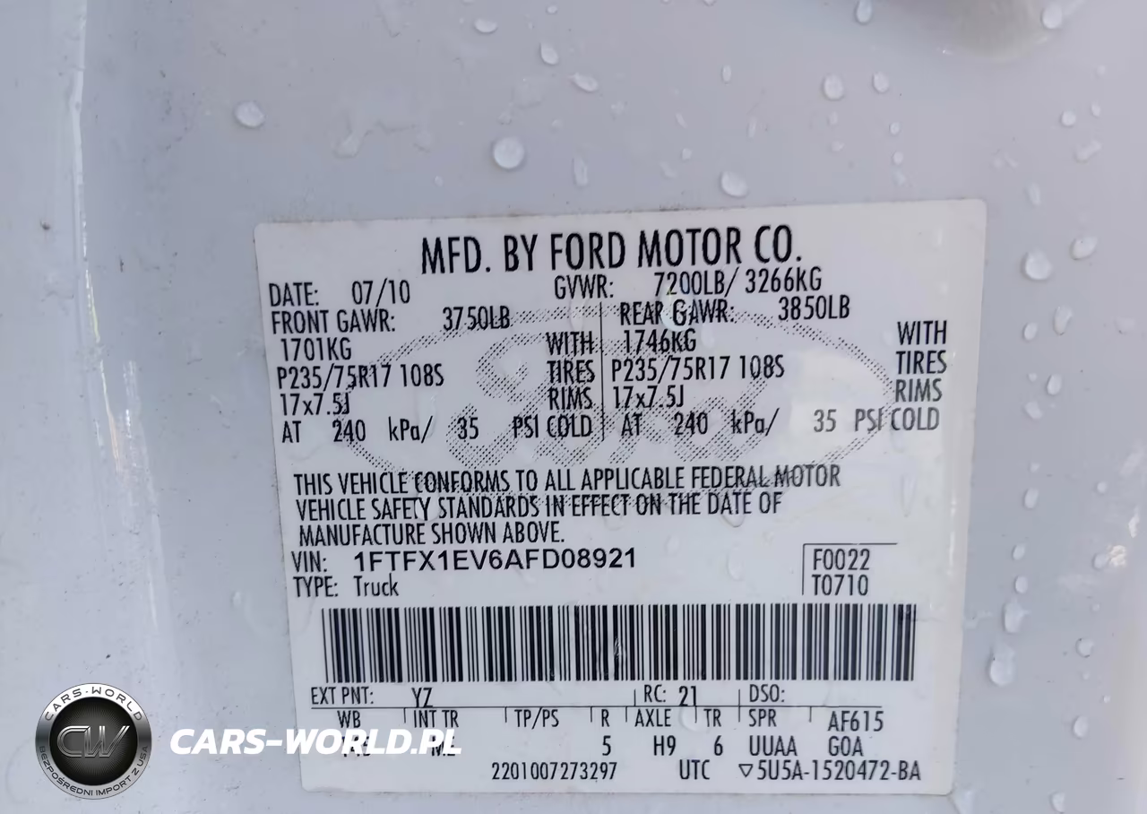 2010 Ford F-150 Fx4-Lariat-Xl-Xlt VIN:1FTFX1EV6AFD08921 - 9