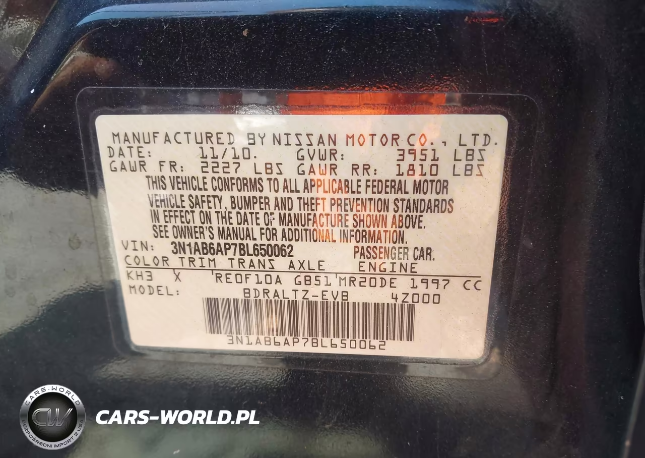 2011 Nissan Sentra 2.0Sr VIN:3N1AB6AP7BL650062 - 9