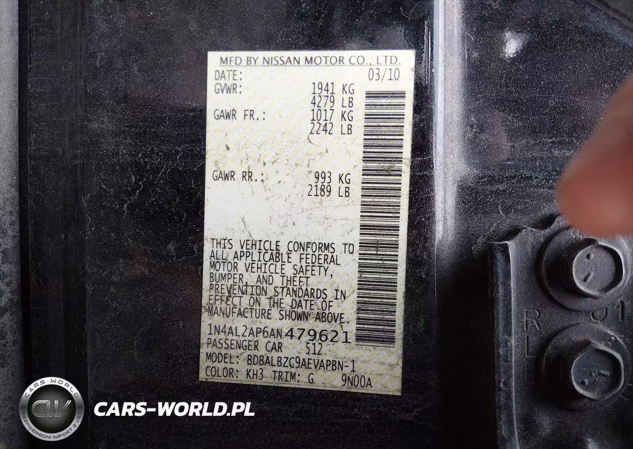 2010 Nissan Altima 2.5 S VIN:1N4AL2AP6AN479621 - 9