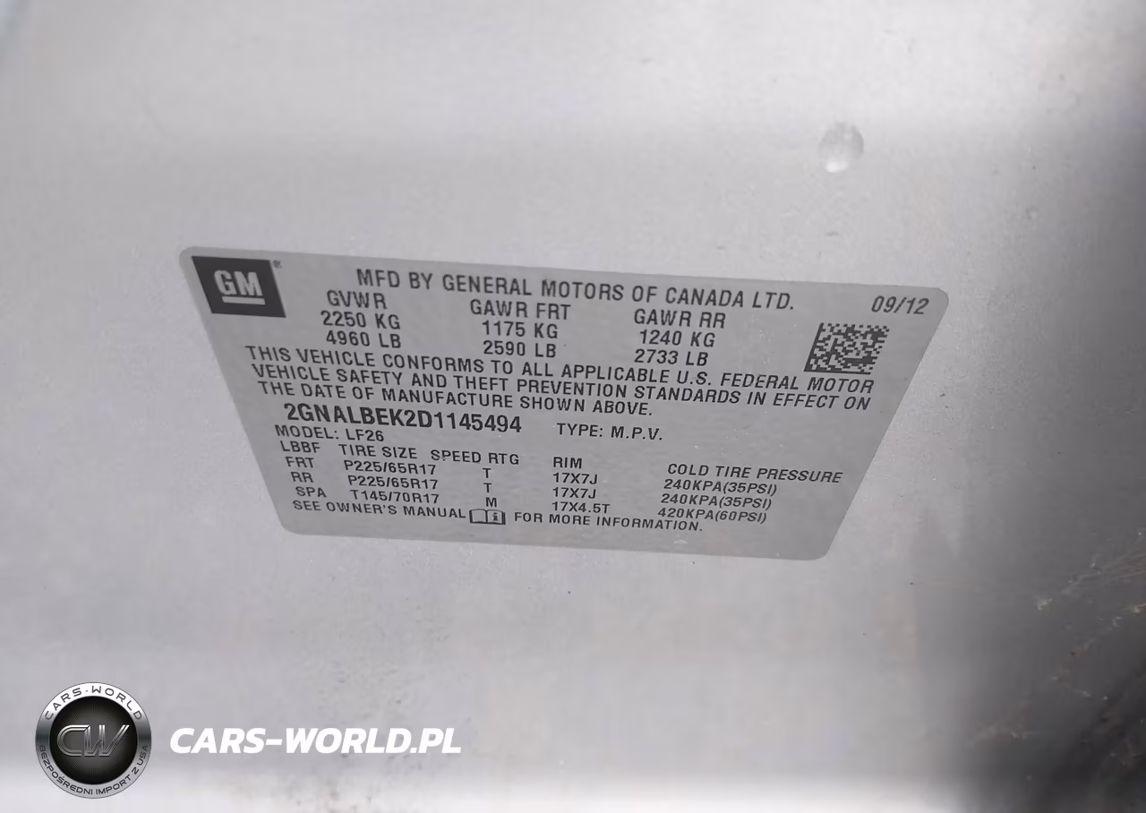 2013 Chevrolet Equinox Ls VIN:2GNALBEK2D1145494 - 9