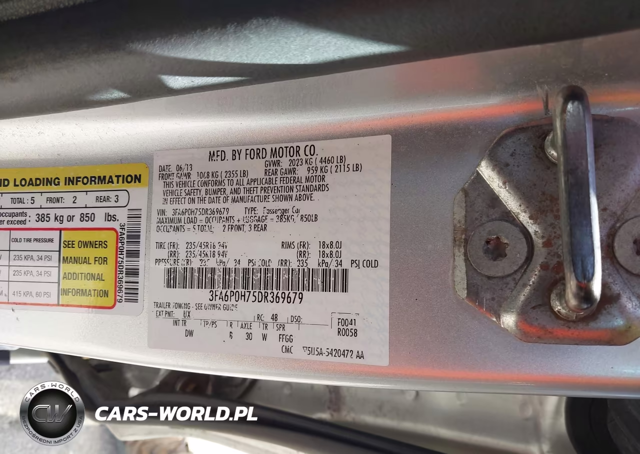 2013 Ford Fusion Se VIN:3FA6P0H75DR369679 - 9