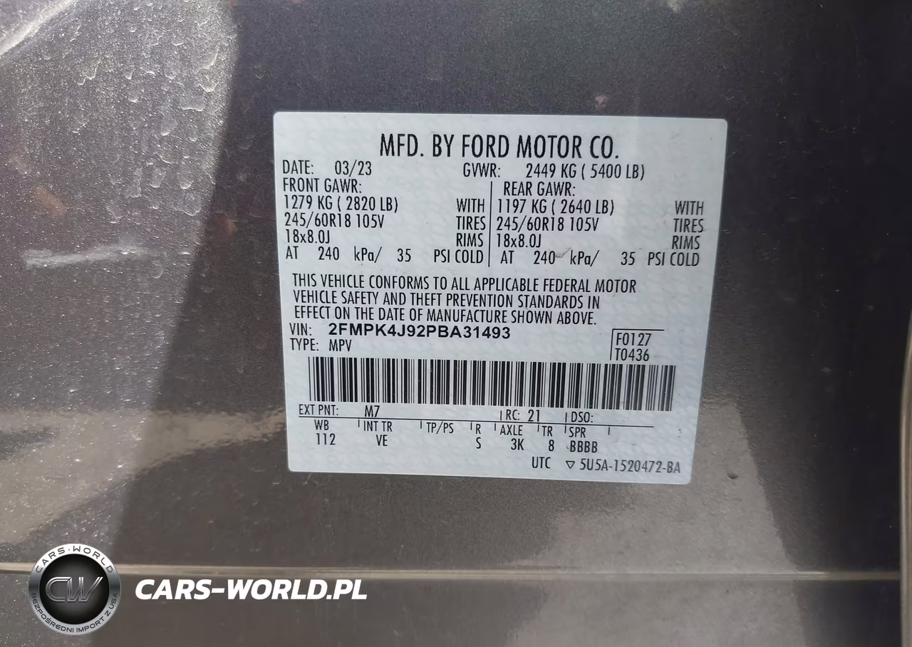 2023 Ford Edge Sel VIN:2FMPK4J92PBA31493 - 9