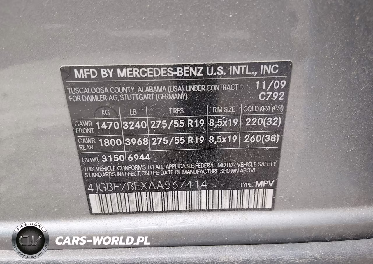 2010 Mercedes-Benz Gl 450 4Matic VIN:4JGBF7BEXAA567414 - 9