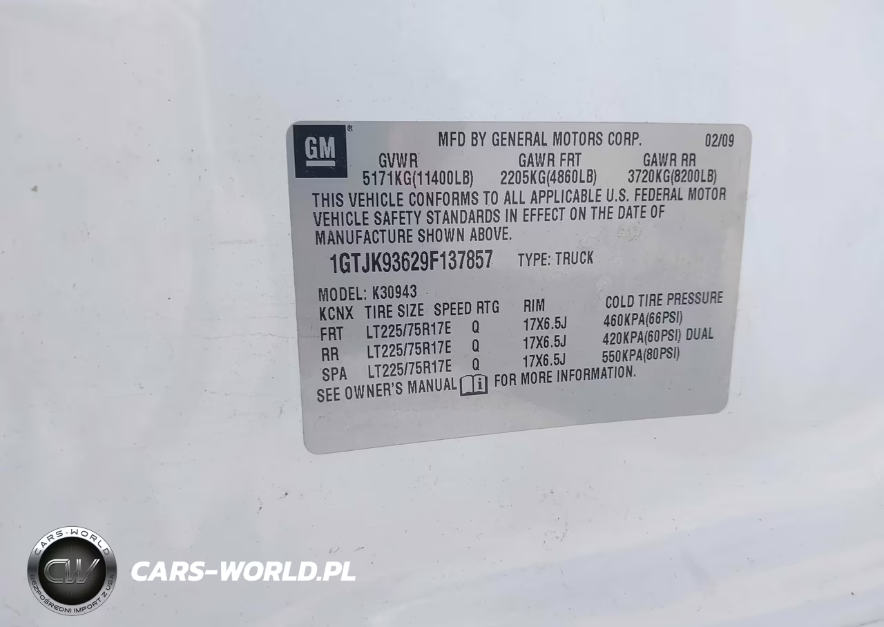 2009 GMC Sierra 3500Hd Slt VIN:1GTJK93629F137857 - 9