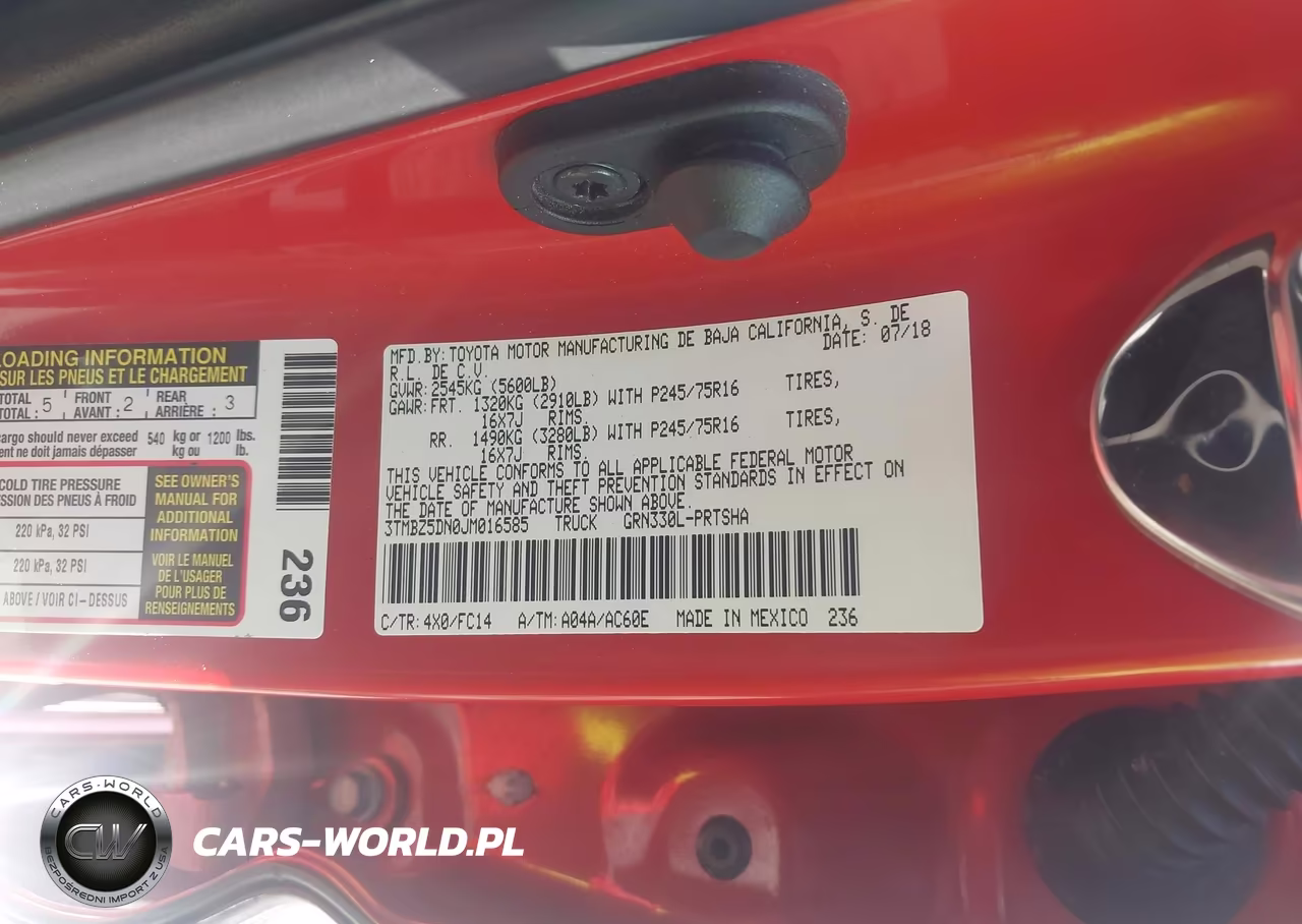 2018 Toyota Tacoma Sr5 VIN:3TMBZ5DN0JM016585 - 9