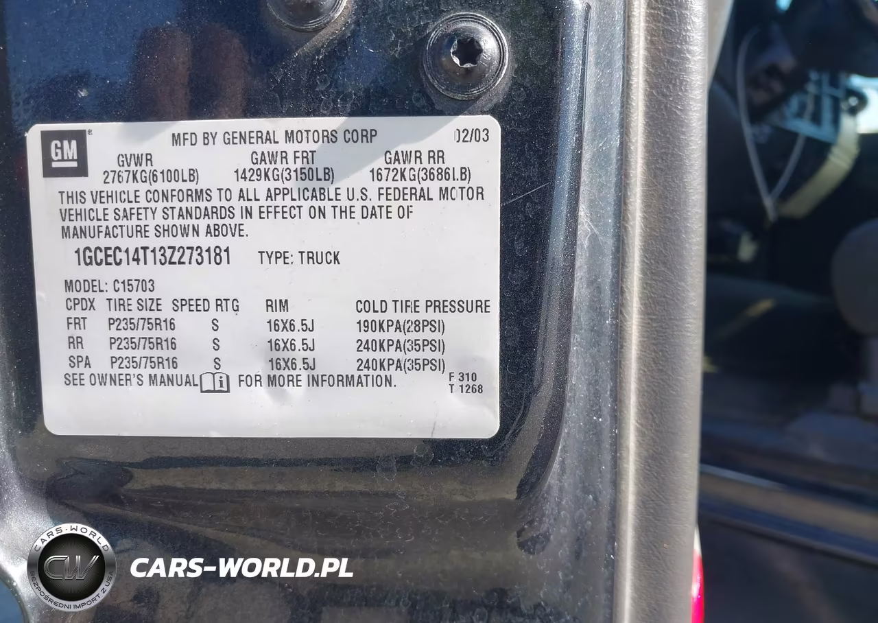 2003 Chevrolet Silverado 1500 Ls VIN:1GCEC14T13Z273181 - 9