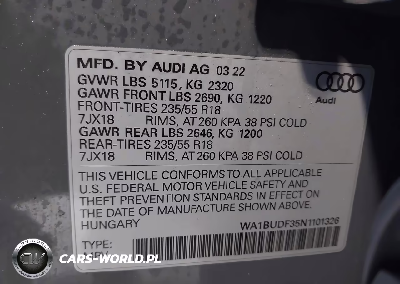 2022 Audi Q3 Premium Plus 40 Tfsi Quattro Tiptronic VIN:WA1BUDF35N1101326 - 9