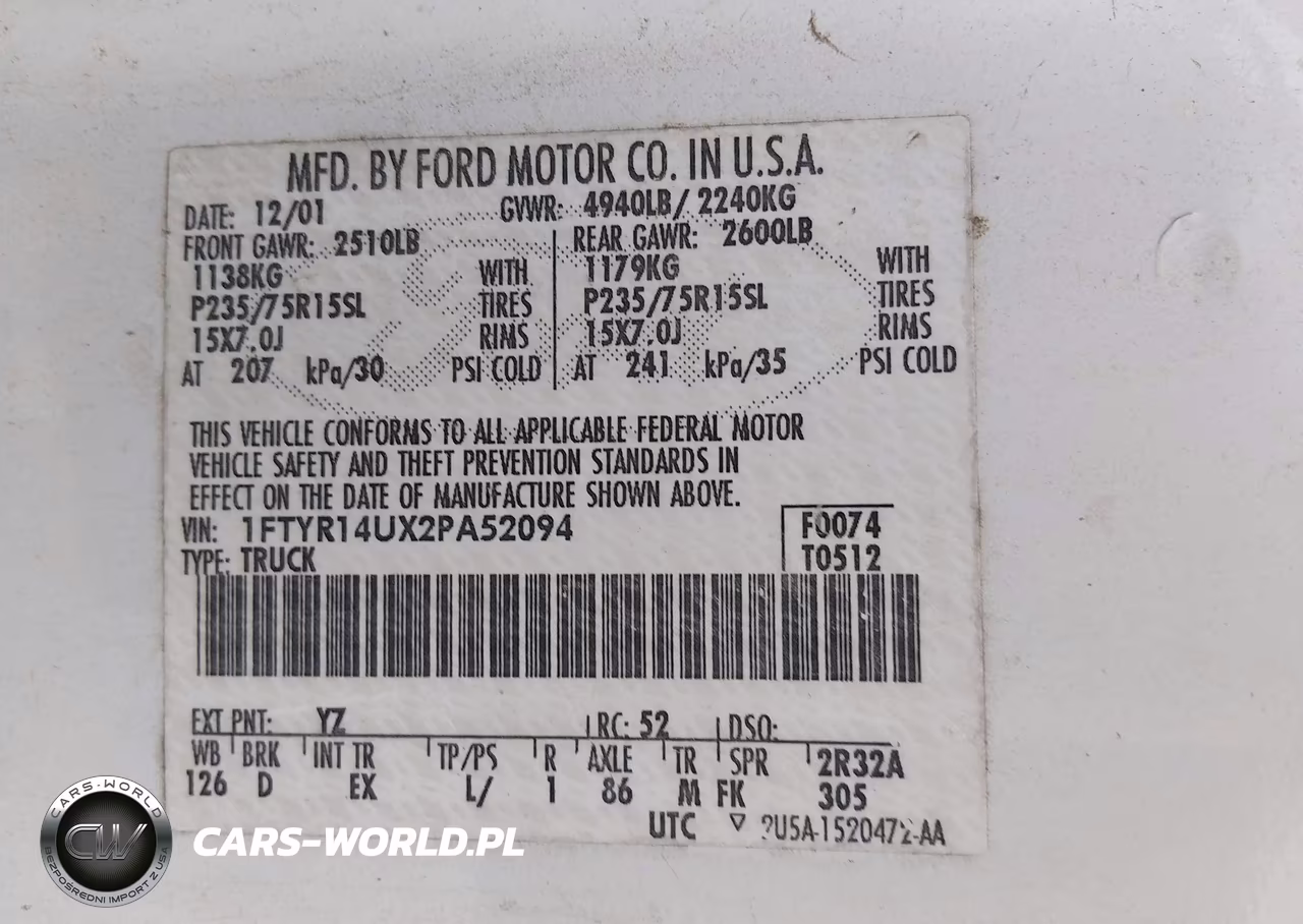 2002 Ford Ranger Edge-Tremor-Xl-Xlt VIN:1FTYR14UX2PA52094 - 9