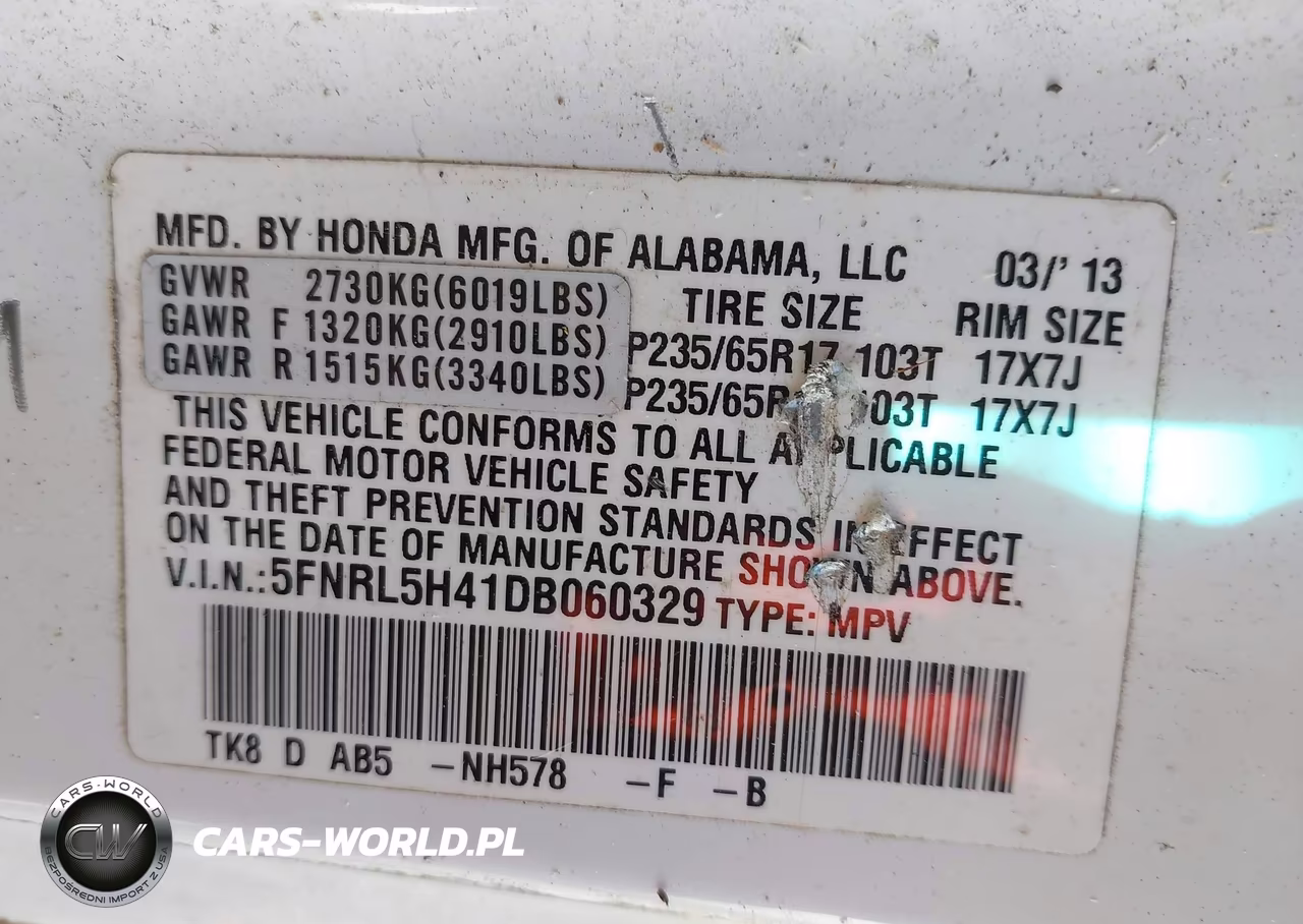2013 Honda Odyssey Ex VIN:5FNRL5H41DB060329 - 9